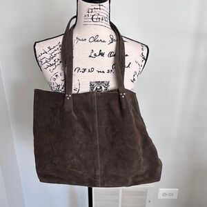 The Good Collective suede slouchy tote